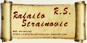 Rafailo Strainović vizit kartica